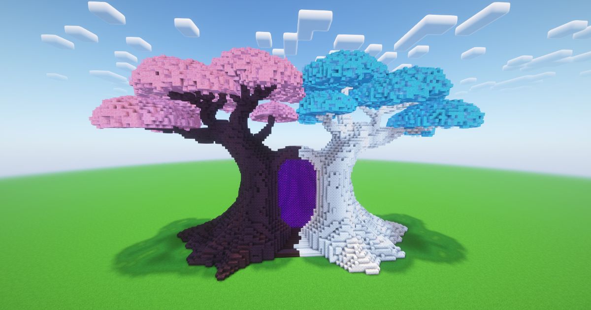 Minecraft Mystic Bonsai Nether Portal