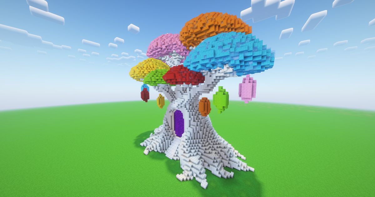 Minecraft Rainbow Bonsai Nether Portal preview 1