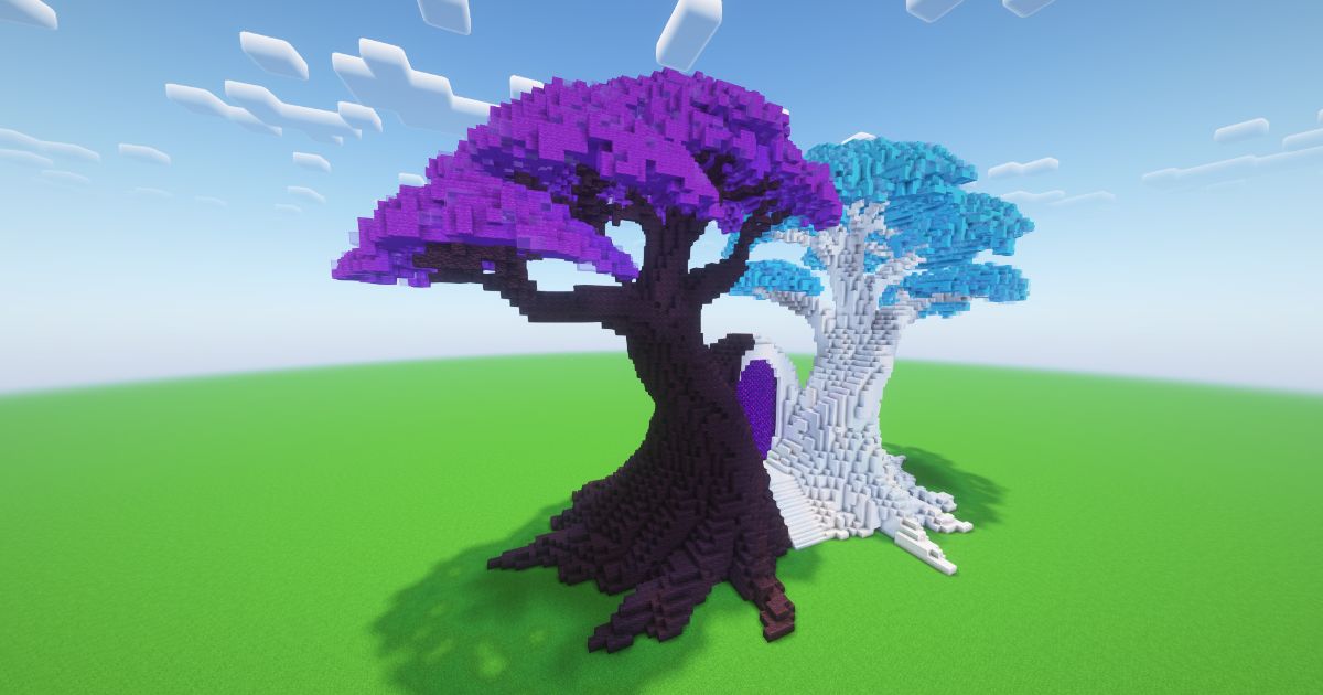 Minecraft Yin Yang Bonsai Nether Portal preview 1