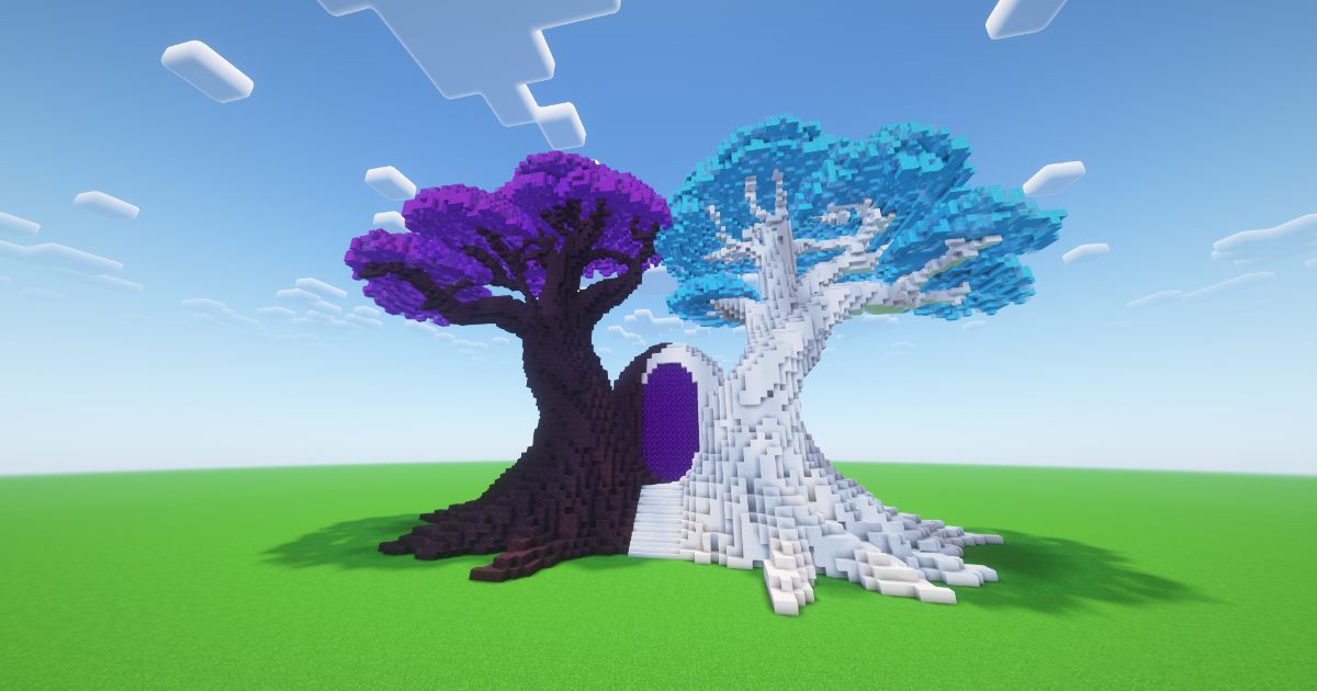 Minecraft Yin Yang Bonsai Nether Portal preview 2