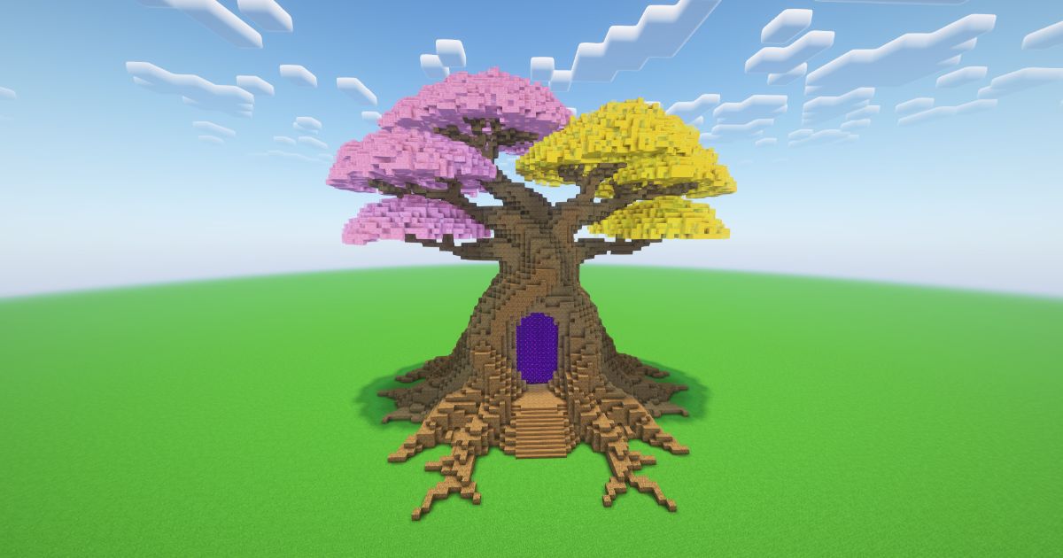 Minecraft Spring Bonsai Nether Portal