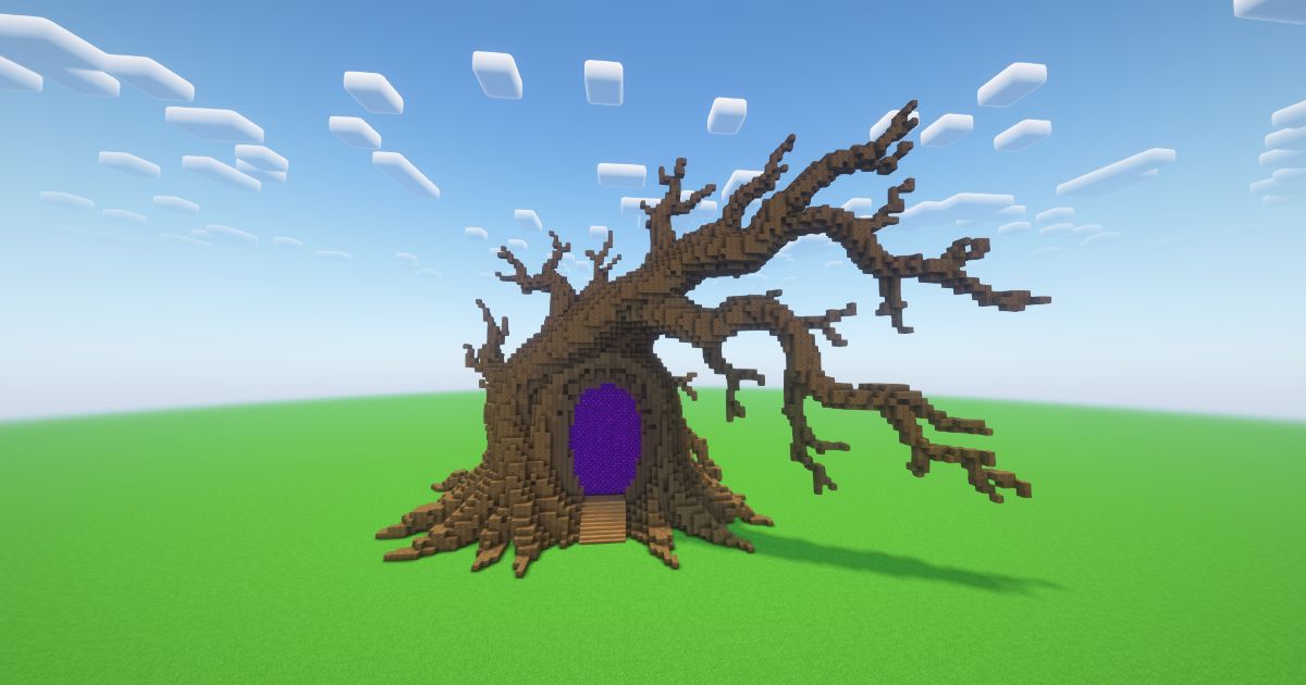 Minecraft Withered Tree Nether Portal