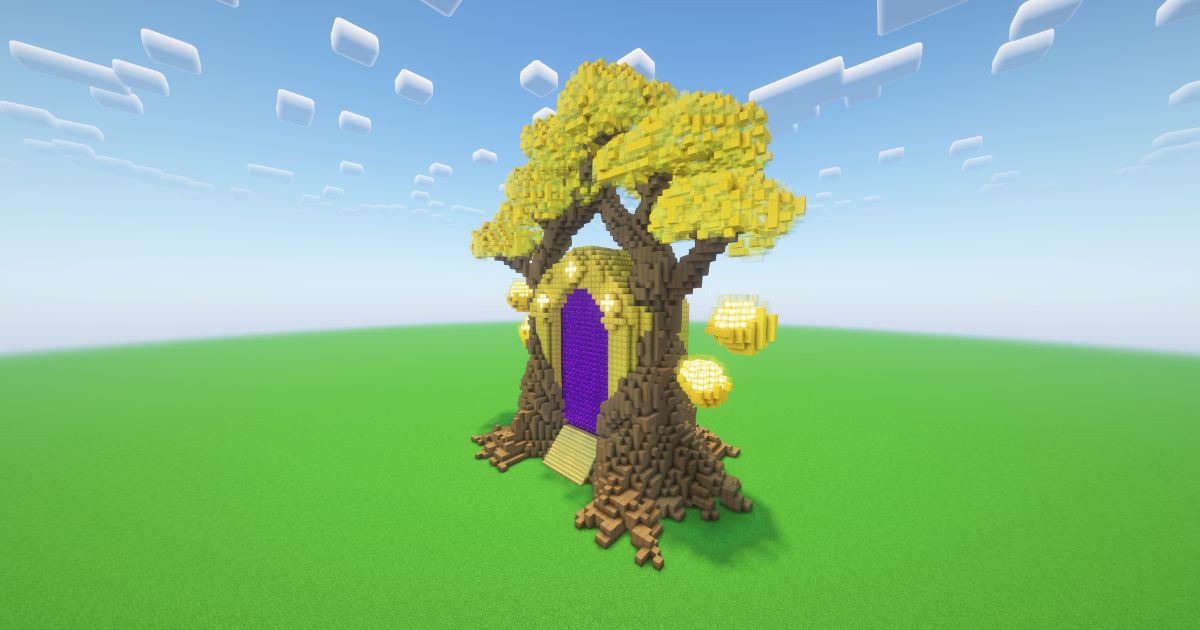 Minecraft Golden Tree Nether Portal preview 1