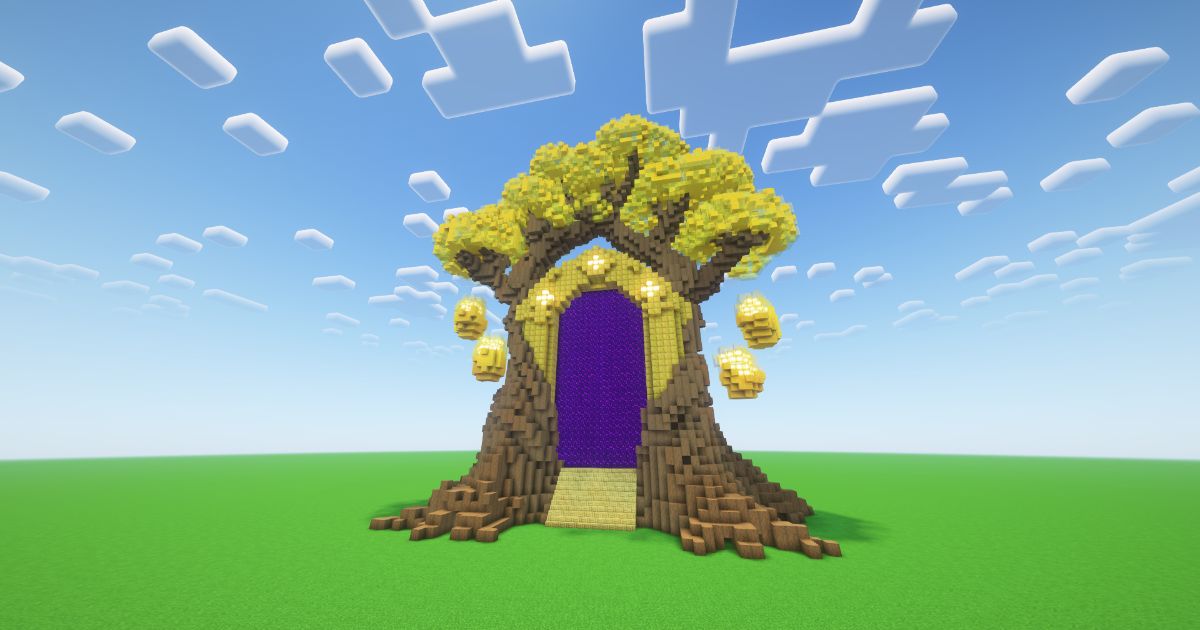 Minecraft Golden Tree Nether Portal preview 2