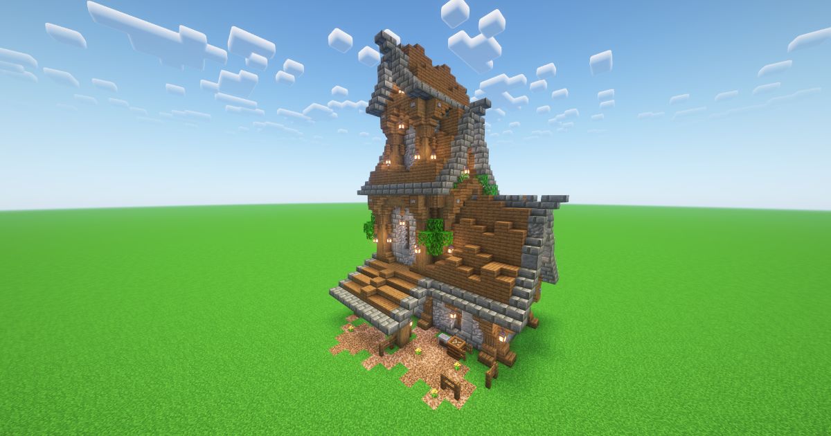 Minecraft Medieval Rustic House preview 1