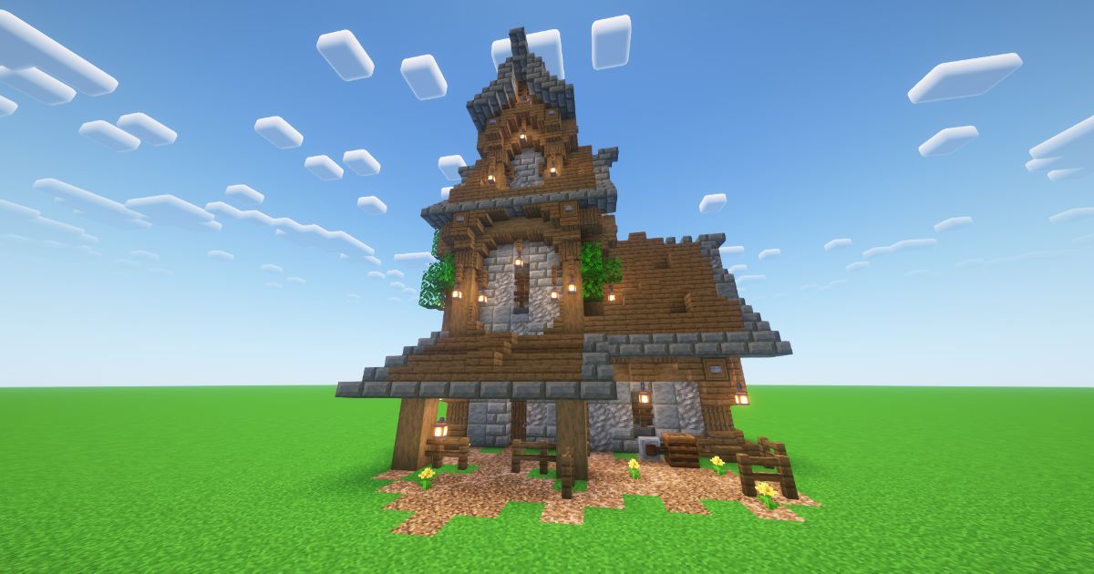 Minecraft Medieval Rustic House preview 2