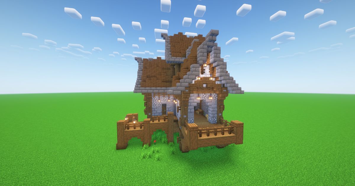 Minecraft Rustic Medieval Cottage
