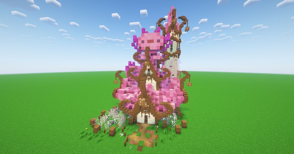 Minecraft Axolotl Fantasy House