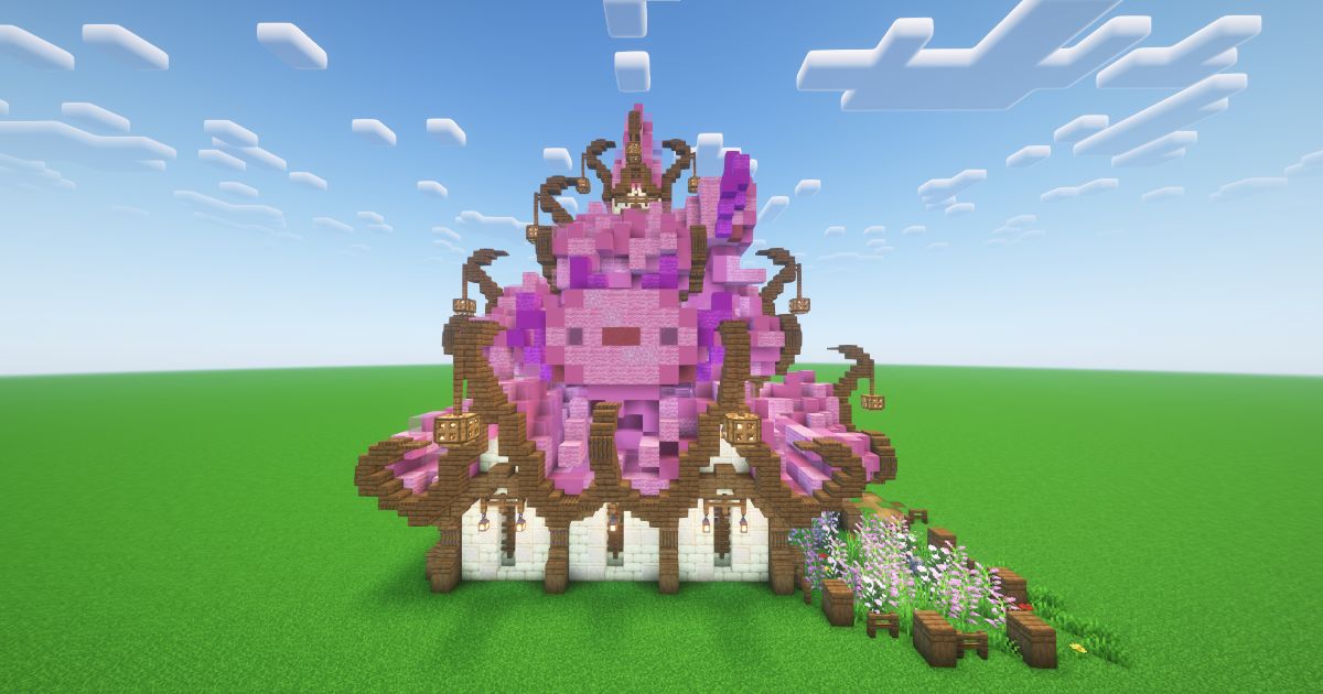 Minecraft Axolotl Fantasy House preview 1