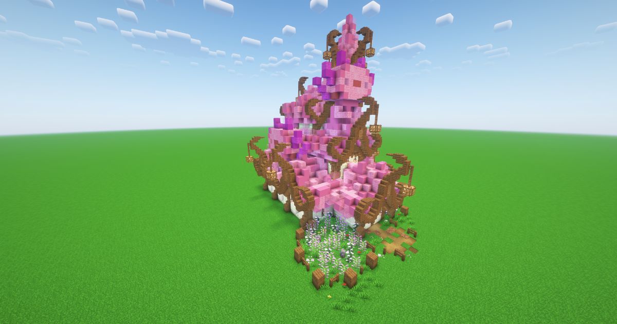 Minecraft Axolotl Fantasy House preview 2