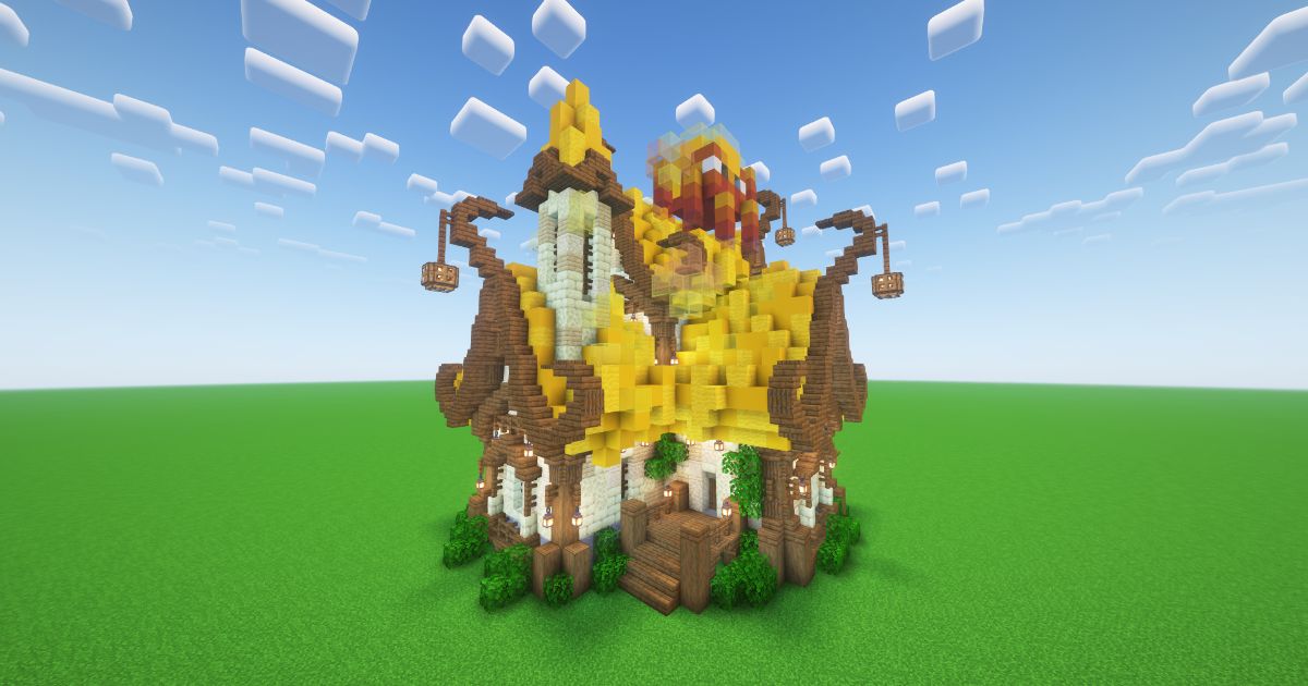 Minecraft Blaze Fantasy House preview 1