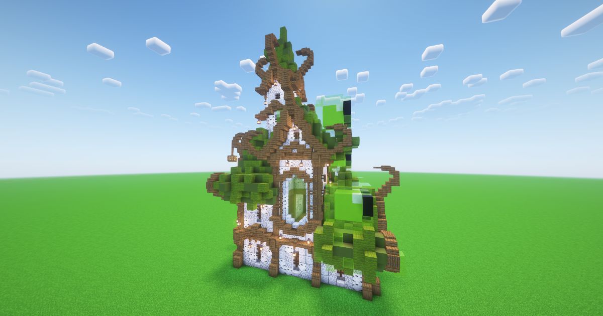 Minecraft Slime Fantasy House preview 1