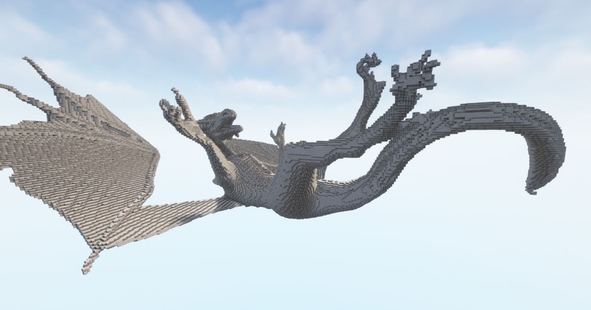 FREE Minecraft BIG Fallen Dragon preview 2