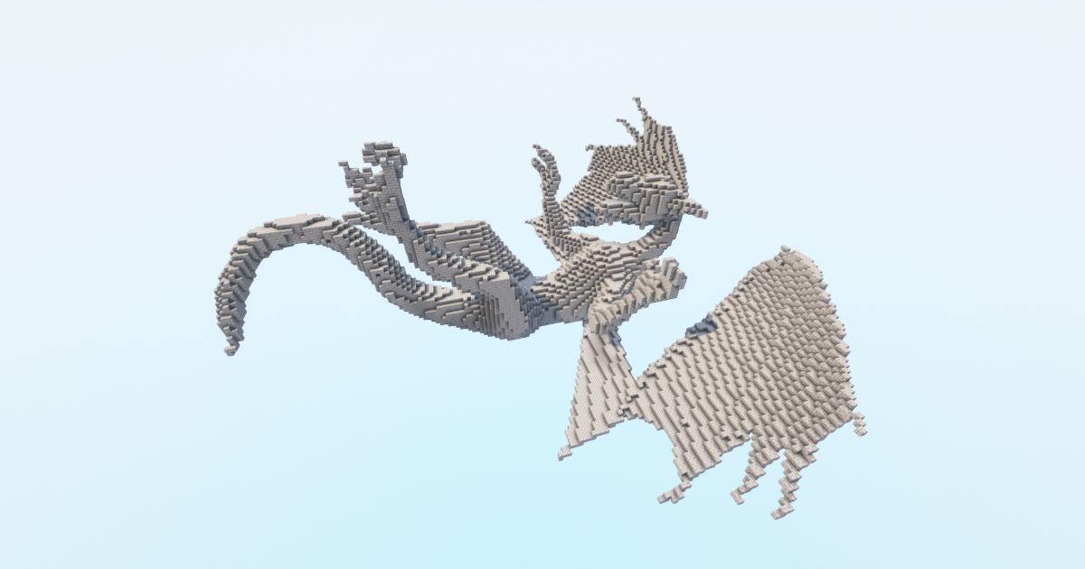 FREE Minecraft Small Fallen Dragon