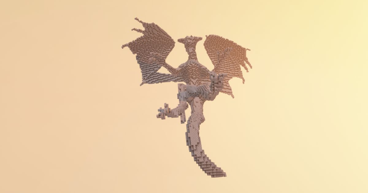 FREE Minecraft Small Fallen Dragon preview 2