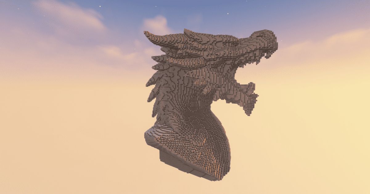 FREE Minecraft Head Chinese Dragon preview 1