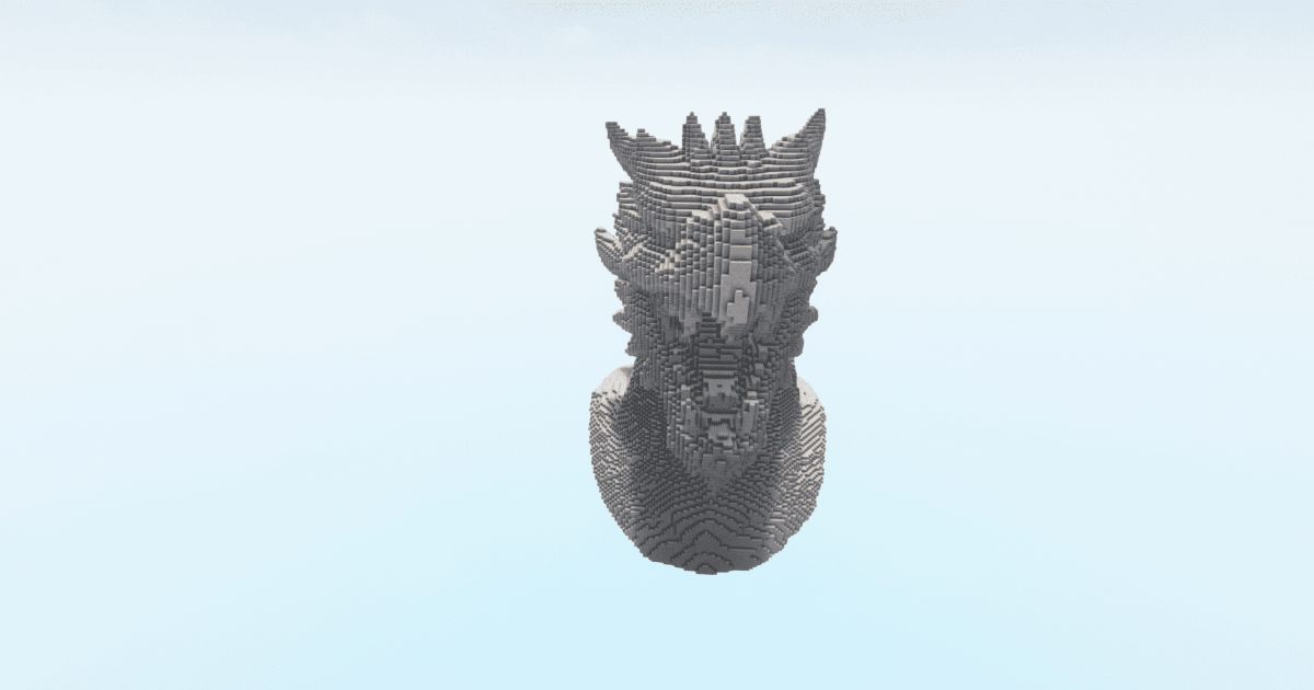FREE Minecraft Head Chinese Dragon preview 2