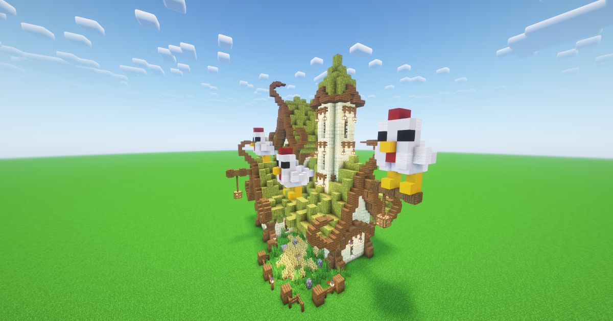 Minecraft Chicken Fantasy House preview 1