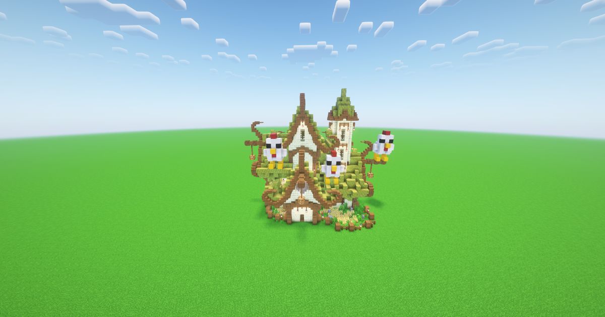 Minecraft Chicken Fantasy House preview 2