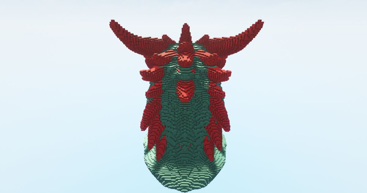 Minecraft Dragon Head Green preview 1