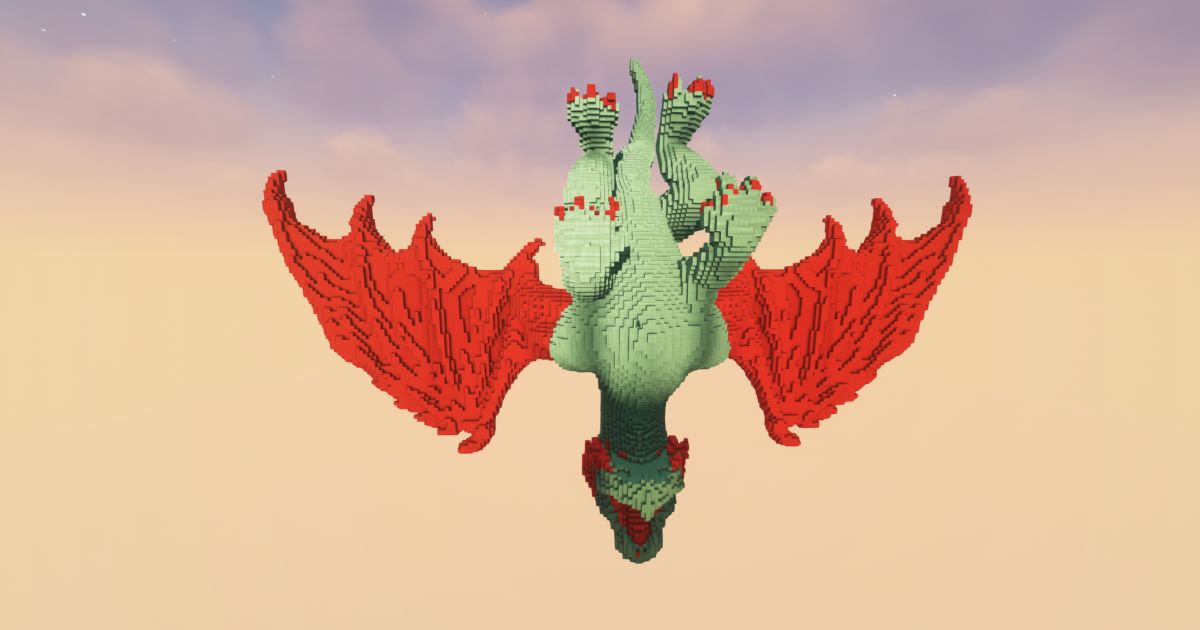 Minecraft Dragon Green Fallen preview 1