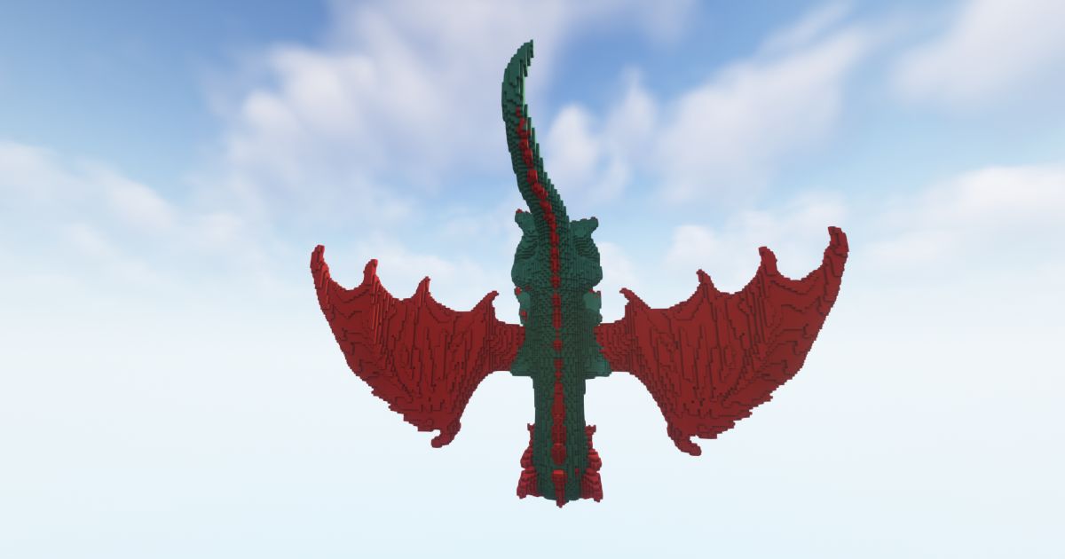 Minecraft Dragon Green Fallen preview 2