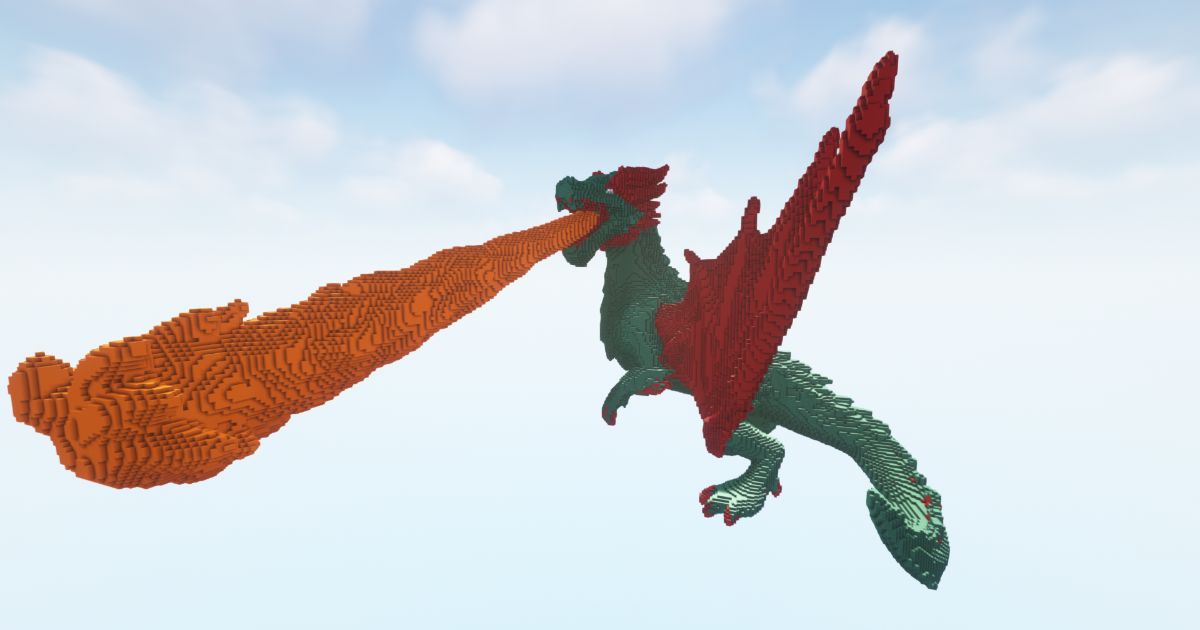 Minecraft Dragon Green Fire