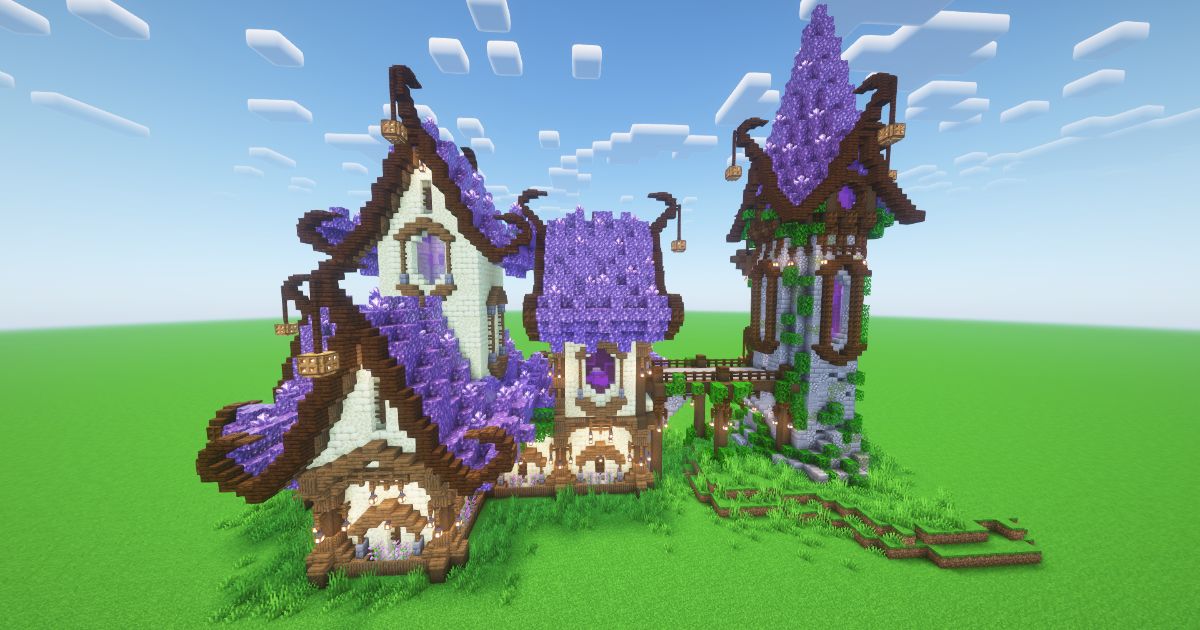 Minecraft Amethyst Fantasy House preview 1