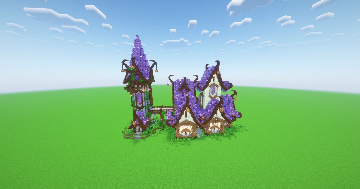 Minecraft Amethyst Fantasy House preview 2