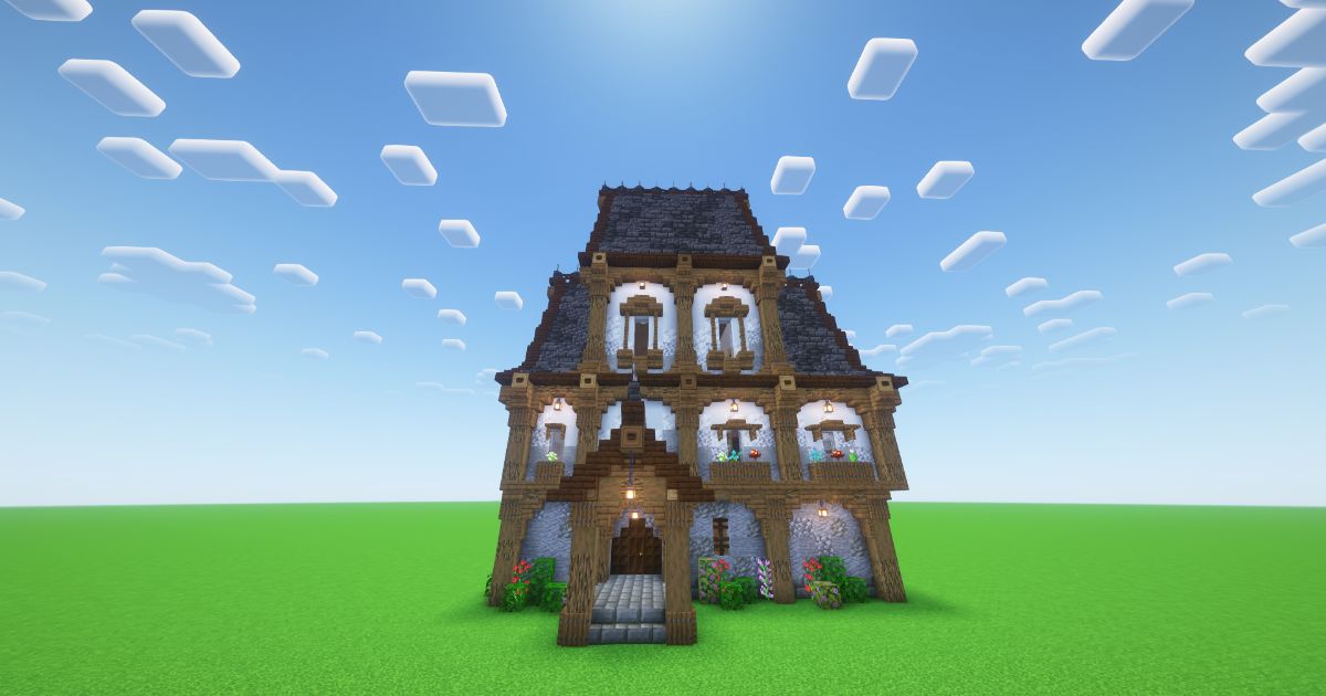 Minecraft Dark Medieval House preview 2
