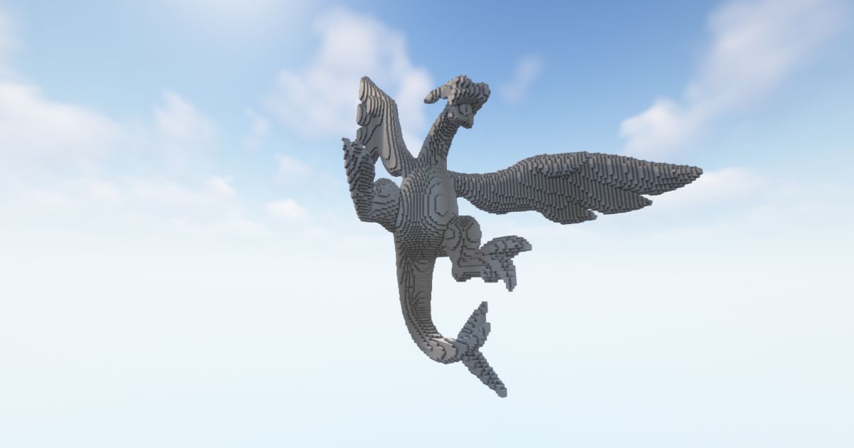 FREE Minecraft Lugia Statue preview 2