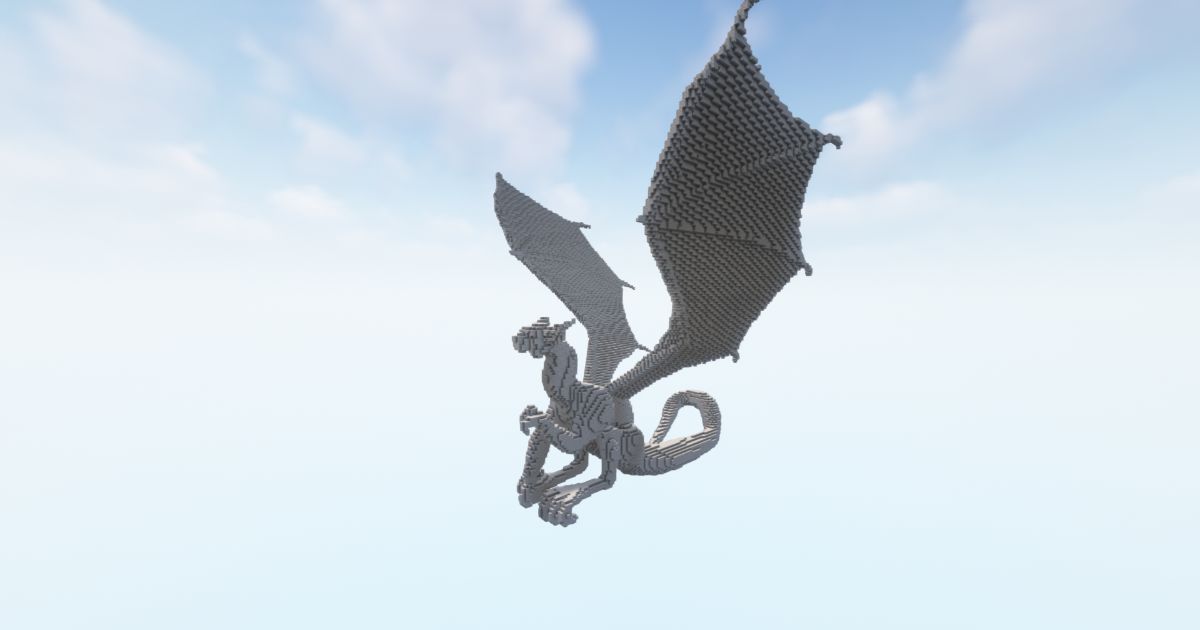 FREE Minecraft Dragon Guardian Statue