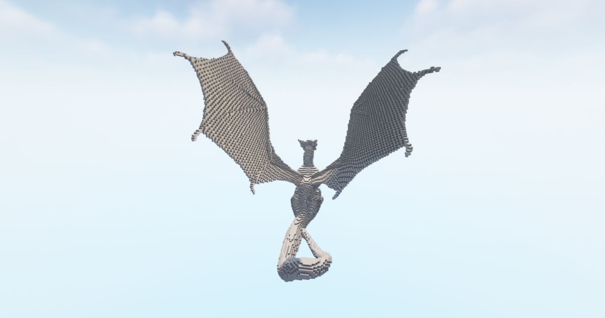 FREE Minecraft Dragon Guardian Statue preview 1