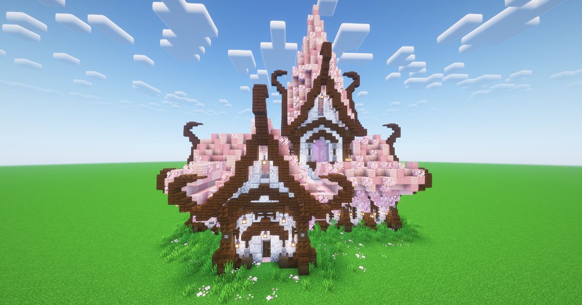 Minecraft Cherry Fantasy House