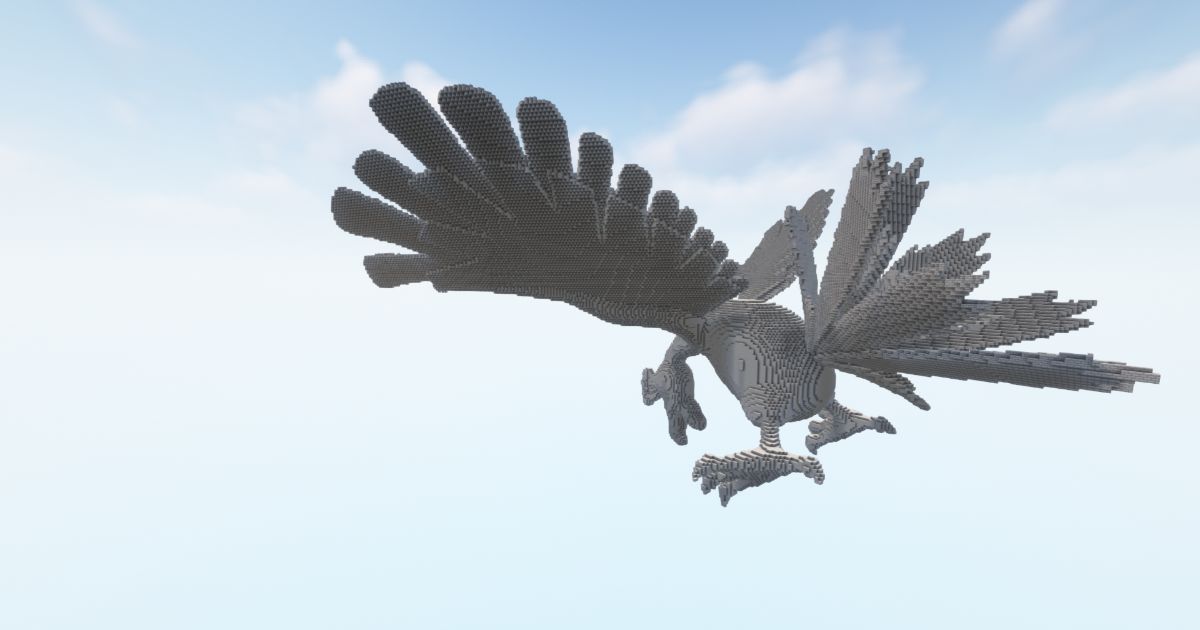 FREE Minecraft Pokémon ho-oh Statue preview 1