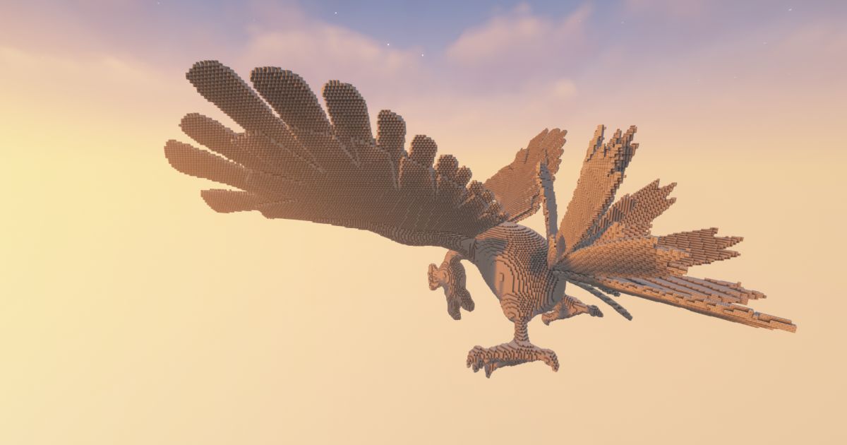 FREE Minecraft Pokémon ho-oh Statue preview 2