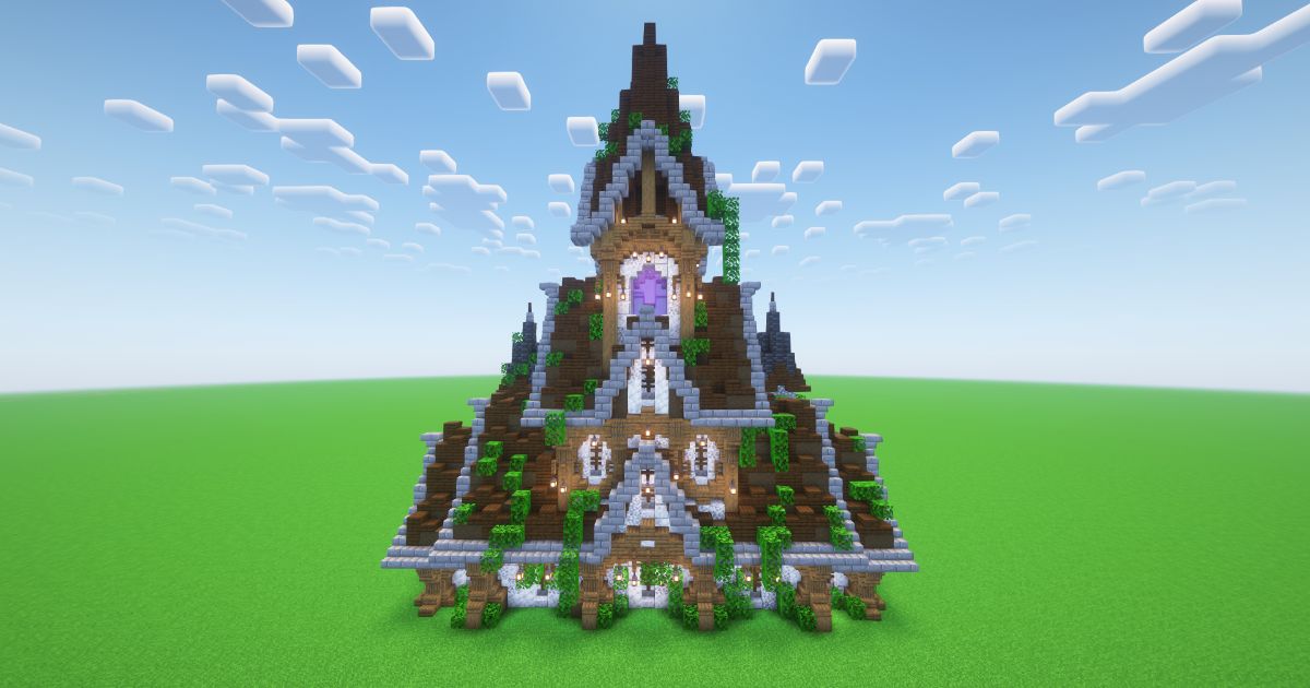 Minecraft Overgrown Medieval House preview 1