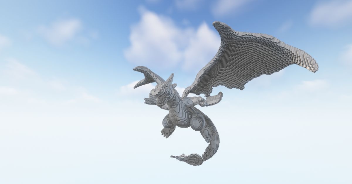 FREE Minecraft Pokémon Charizard Fort Statue