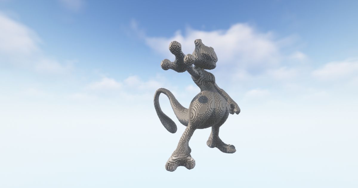 FREE Minecraft Pokémon Mega Mew2 Statue