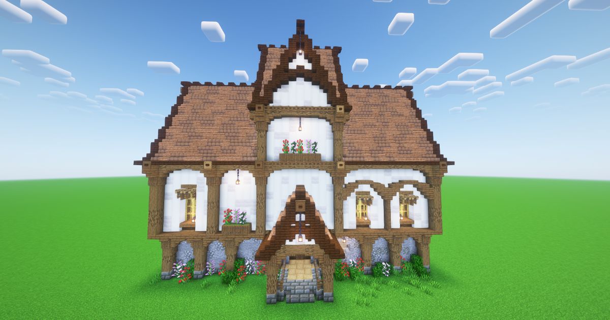Minecraft Rustic Medieval Mansion