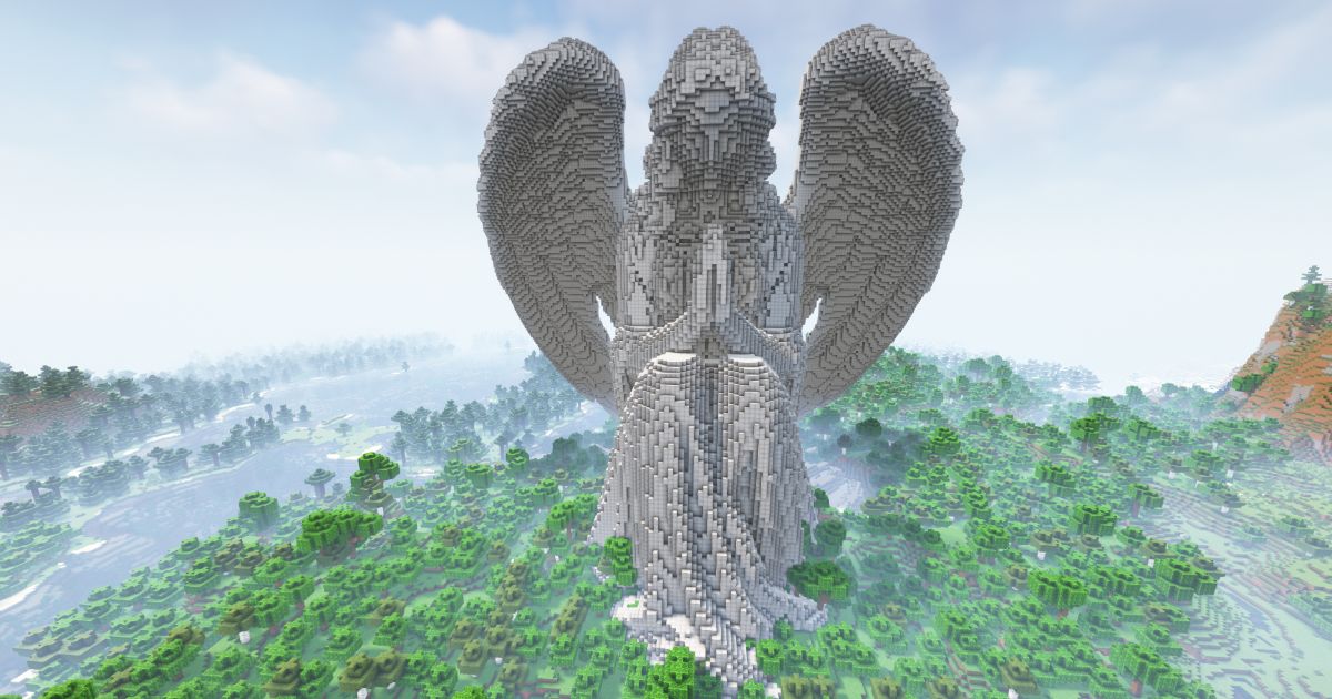 FREE Minecraft Angel Girl Statue