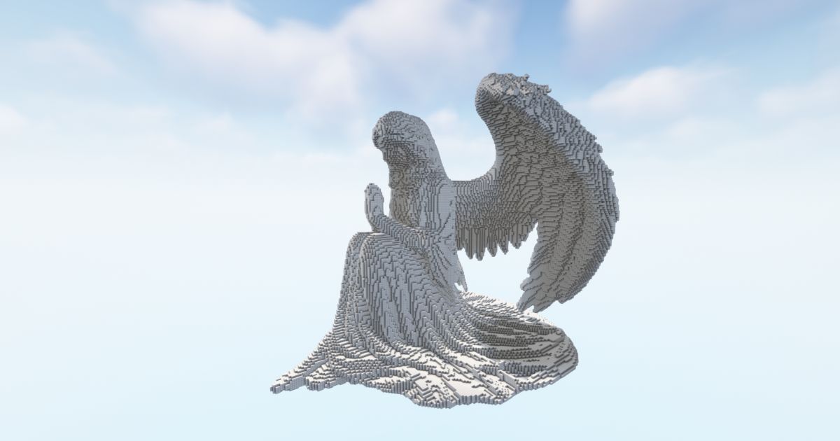 FREE Minecraft Angel Girl Statue preview 1