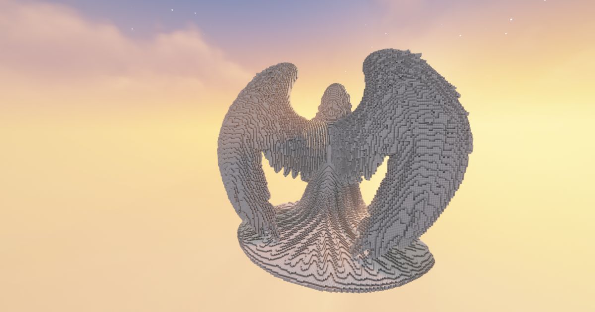 FREE Minecraft Angel Girl Statue preview 2