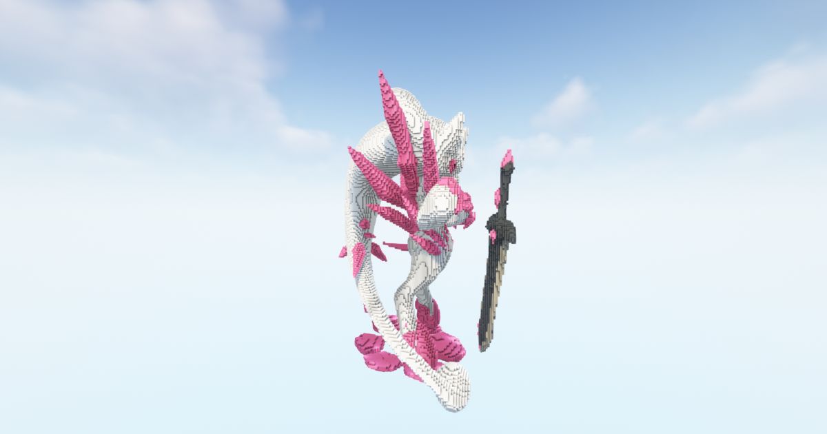 Minecraft New Mew Statue preview 2