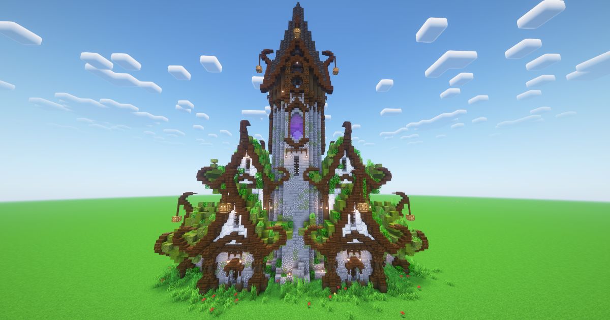 Minecraft Enchanted Forest House preview 1