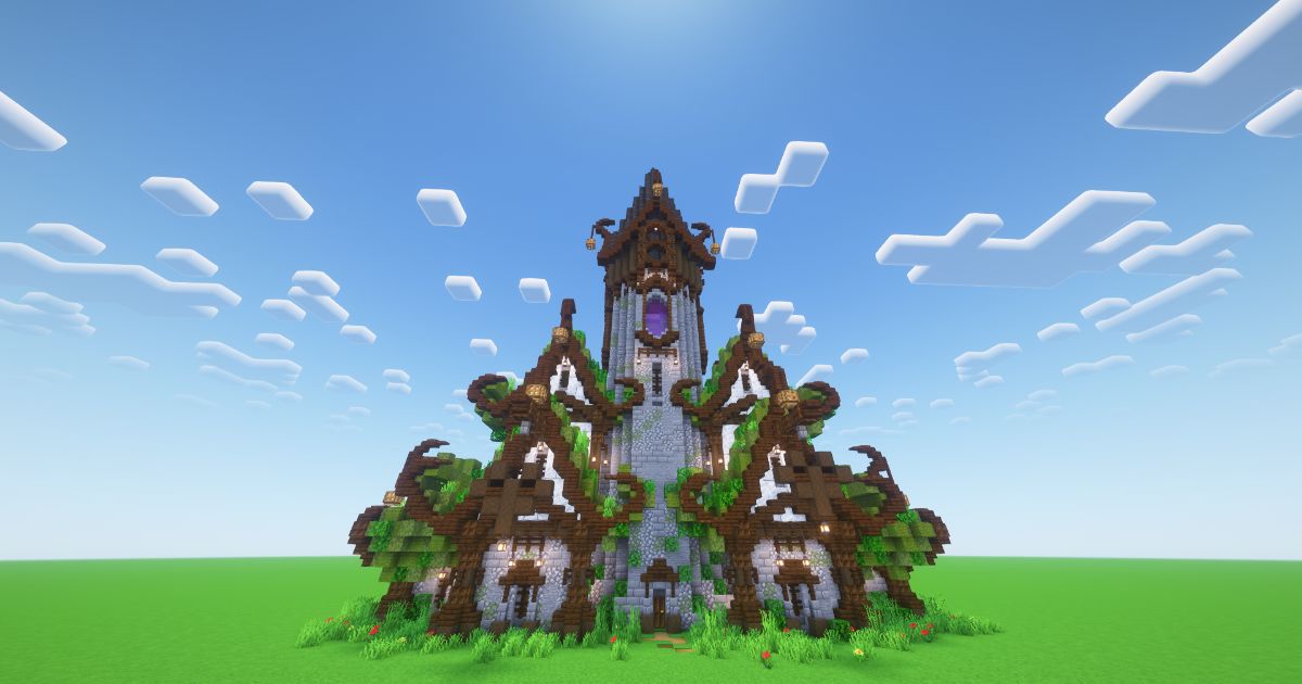 Minecraft Enchanted Forest House preview 2