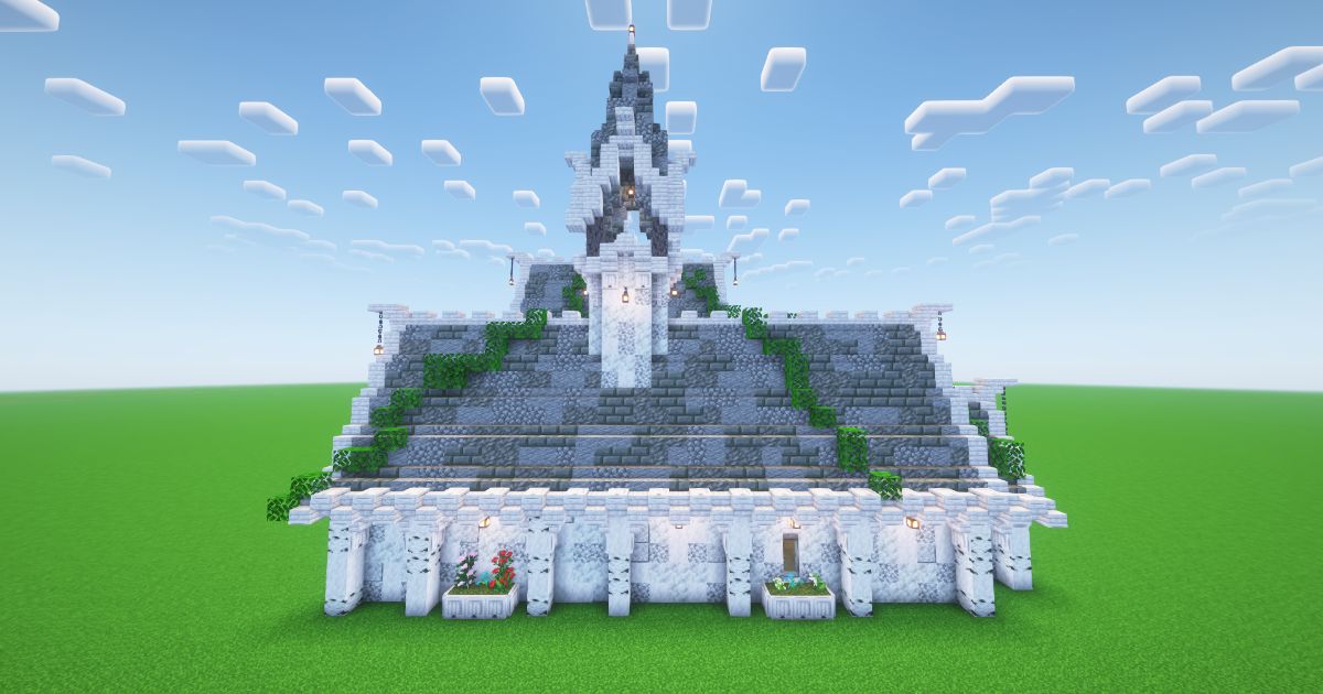 Minecraft Pale Oak Medieval House preview 1