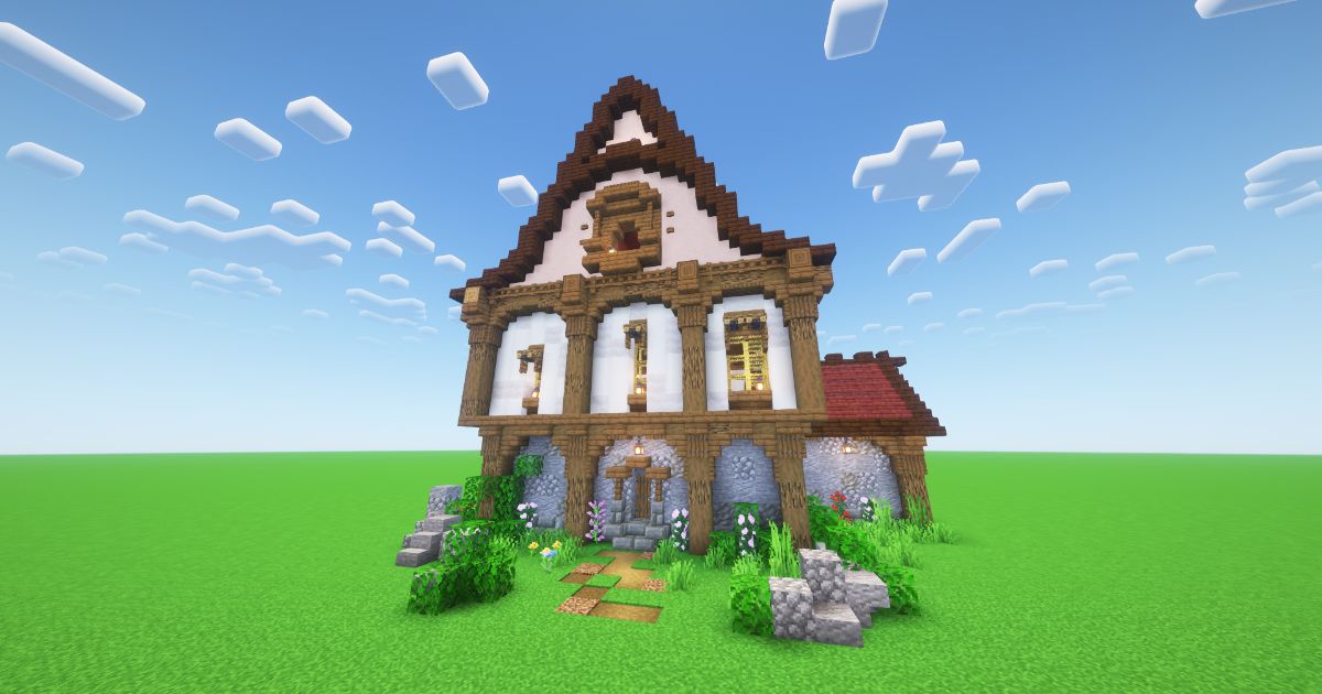 Minecraft Merchant Medieval House preview 2