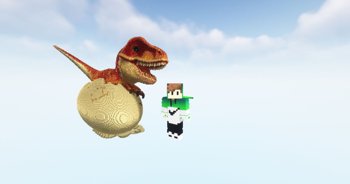 Minecraft Dinosaur Egg Statue preview 2