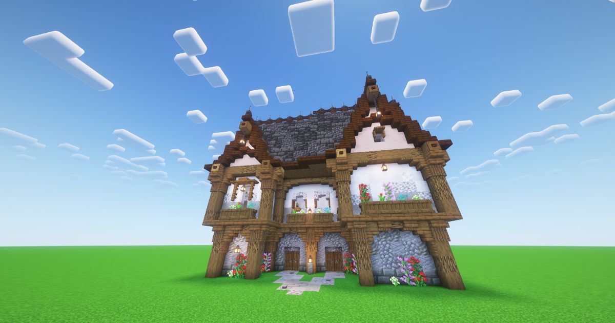 Minecraft Classic Medieval House preview 1
